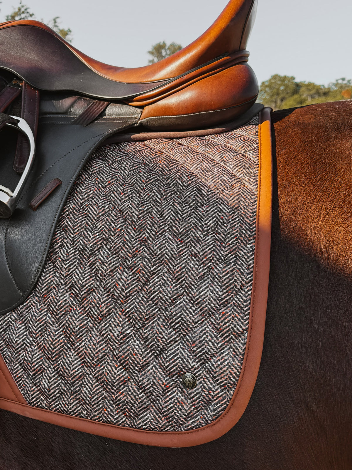 16C Heritage Tweed-look Dressuur Zadeldek