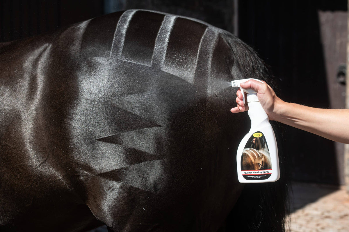 Sneldrogende fixatiespray die quarter marks zoals ruitjes en diamanten haarscherp en glanzend vastzet