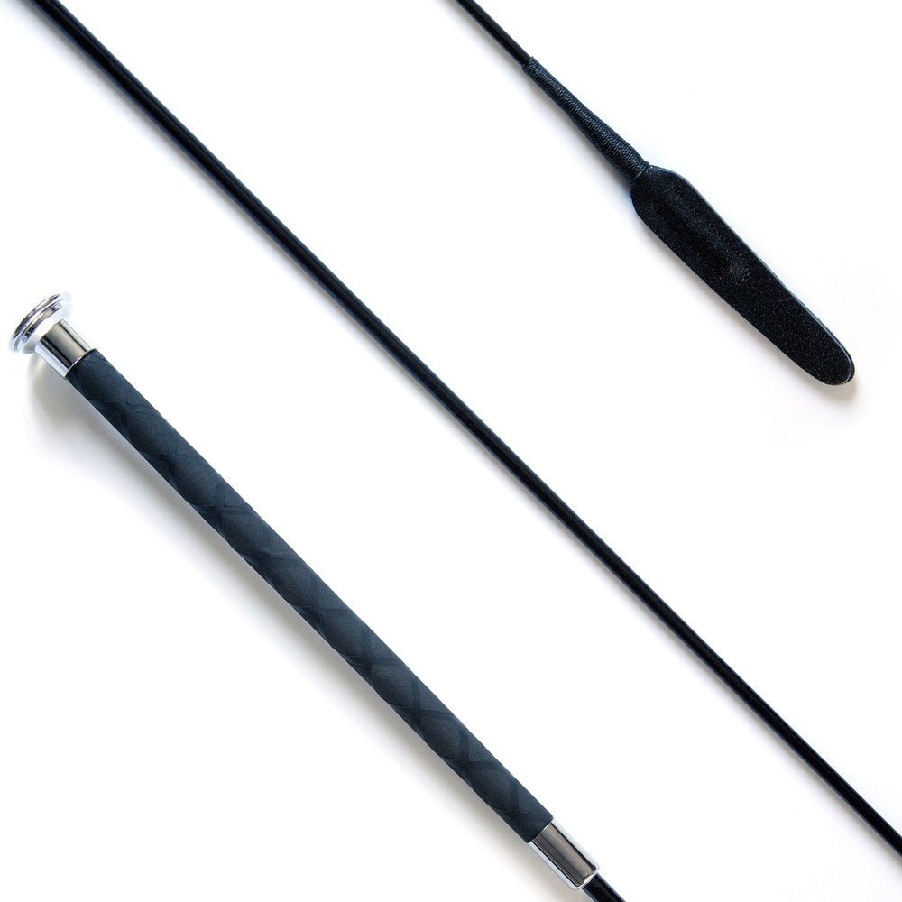 Dressuurzweep van 110cm met zwarte leren grip of roségoud accent voor wedstrijd en training
