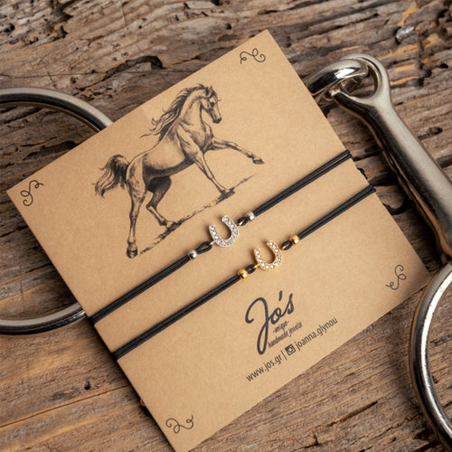 Armband hoefijzer met zirkoon - zilver