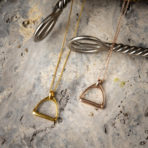 Beugel halsketting - rosé goud