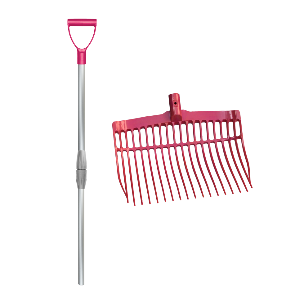 Mestvork met steel Roze